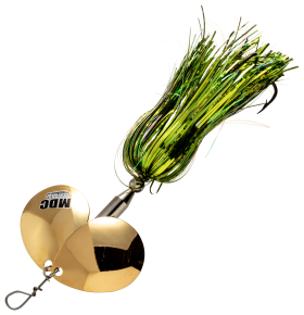 Musky Mayhem Tackle Micro Double Cowgirl Spinner - 3/4 oz. - Chartreuse/Gold