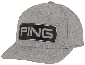 PING Men's Tour Classic Golf Hat 2023, Spandex/Polyester in Heather Grey