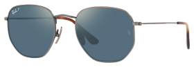 Ray-Ban Hexagonal Titanium RB8148 Mirror Glass Polarized Sunglasses