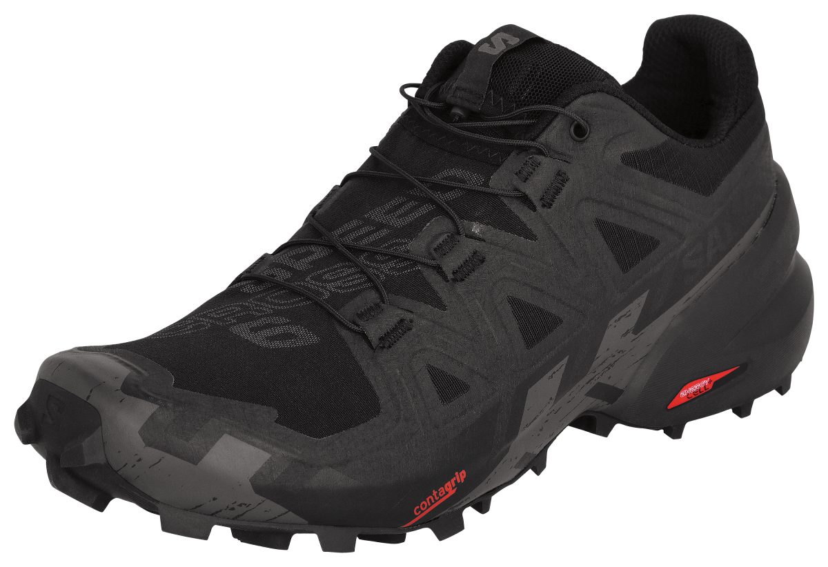 Salomon Speedcross 6 Trail Running Shoes for Men - Black/Phantom - 8M