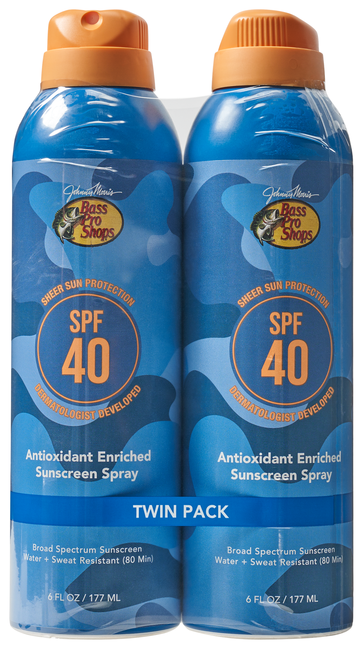 Bass Pro Shops Antioxidant-Enriched SPF 40 Sunscreen Spray 2-Pack