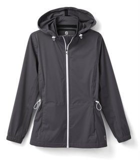 FootJoy Women's Hydroknit Golf Rain Jacket in Charcoal, Size M