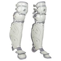 Force3 Adult Baseball Catcher's Shin Guards in Gray