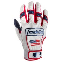 Franklin CFX Chrome 4th of July Youth Batting Gloves in Red/White Blue Size Large