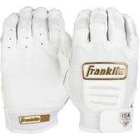 Franklin CFX Girl's Fastpitch Batting Gloves - 2023 Model in White/Gold Size Large