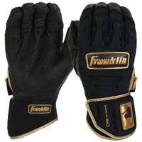 Franklin CFX PRT Series Men's Batting Gloves in Black/Gold Size Large