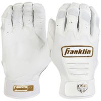 Franklin CFX Women's Fastpitch Batting Gloves - 2023 Model in White/Gold Size Large
