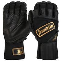 Franklin Powerstrap Infinite Series Men's Batting Gloves in Black/Gold Size Large