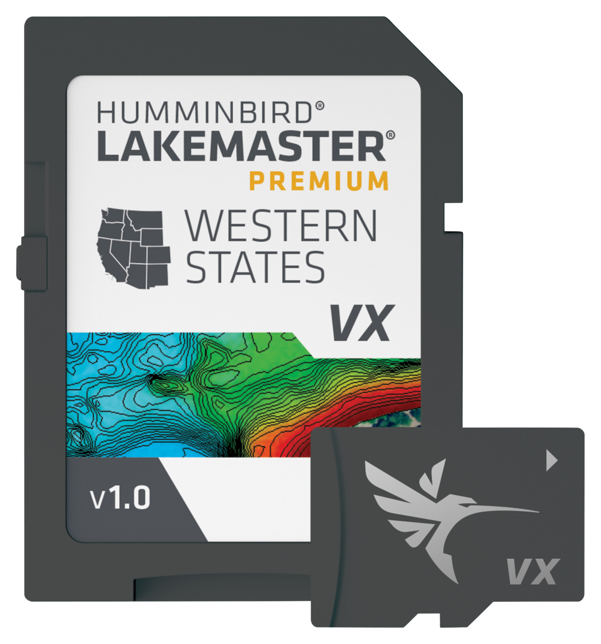 Humminbird LakeMaster Premium VX Digital Map Chart Card - West States