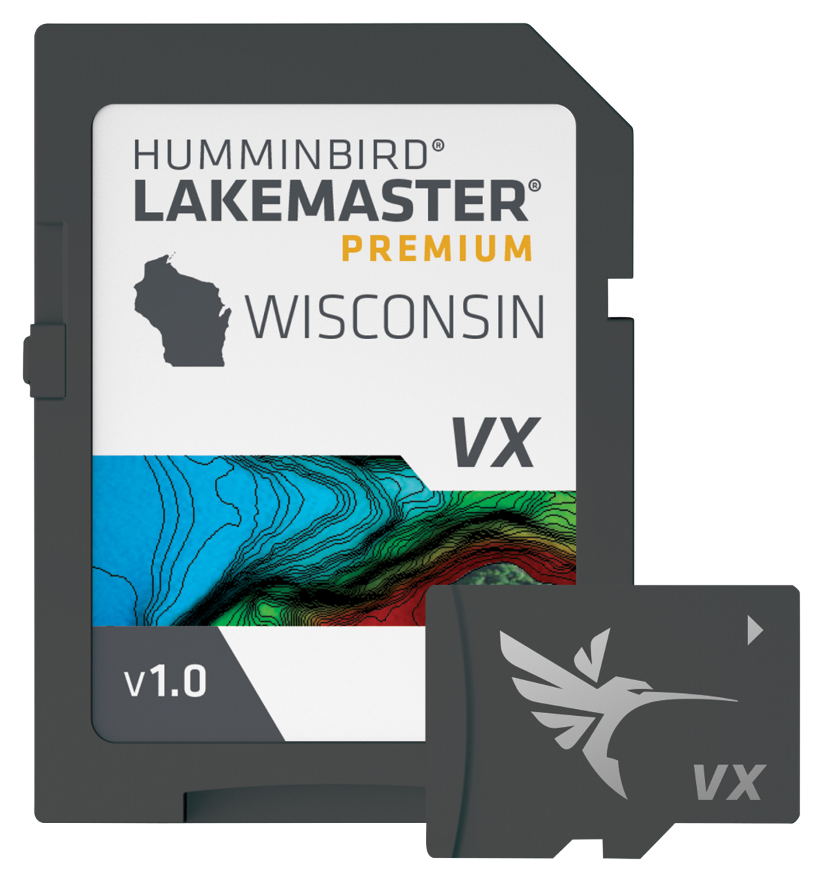 Humminbird LakeMaster Premium VX Digital Map Chart Card - Wisconsin