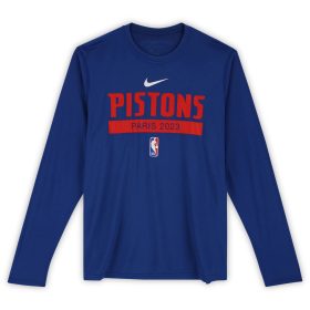 Jalen Duren Detroit Pistons Player-Worn Blue Paris Long Sleeve Shirt from the 2022-23 NBA Season