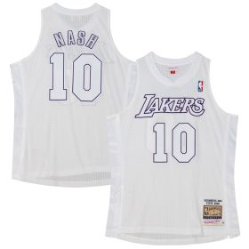 Men's Mitchell & Ness Steve Nash White Los Angeles Lakers 2012 Authentic Player Jersey