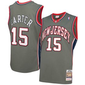 Men's Mitchell & Ness Vince Carter Gray New Jersey Nets 2004-05 Authentic Player Jersey