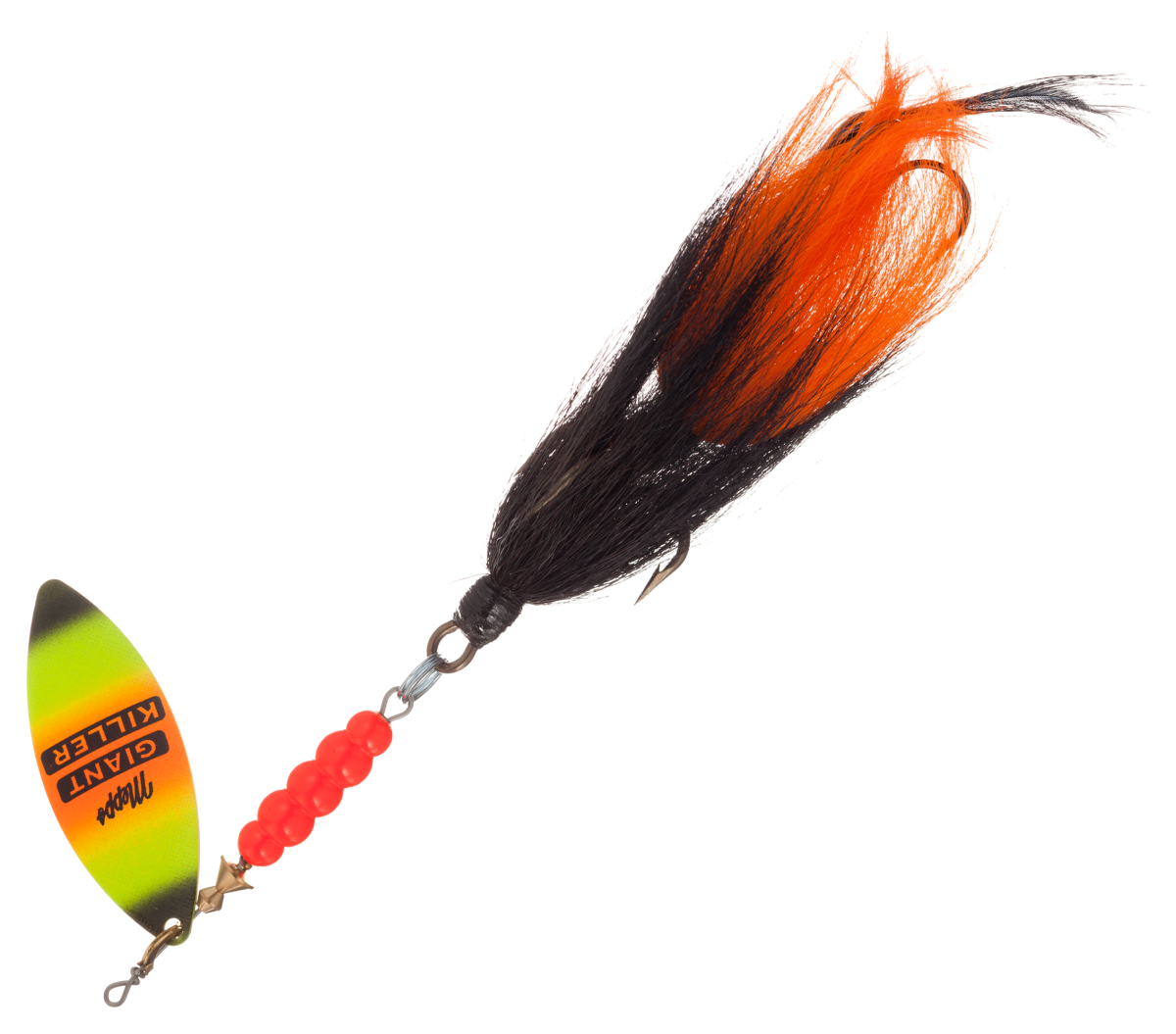 Mepps Giant Killer Tandem Spinner - Hot Orange/Chart/Black-Black/Orange - 1-3/4 oz.