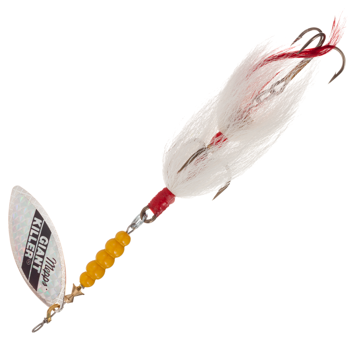 Mepps Giant Killer Tandem Spinner - Silver/Rainbow Scale-White - 1-3/4 oz.