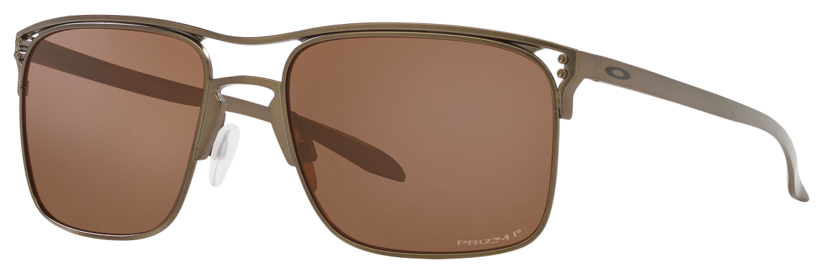 Oakley Holbrook TI OO6048 Prizm Bronze Polarized Sunglasses - Satin Pewter/Prizm Tungsten - Large