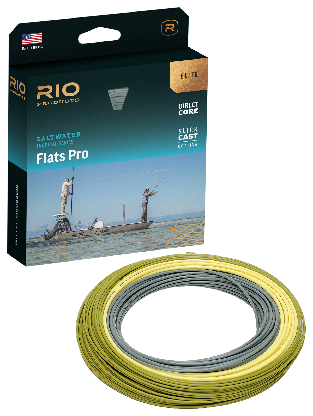 RIO Elite Flats Pro Floating Fly Line - Gray/Sand/Kelp - 10