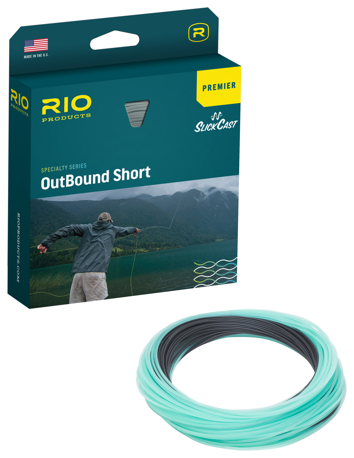 RIO OutBound Short Fly Line - Black/Transparent Green - 10