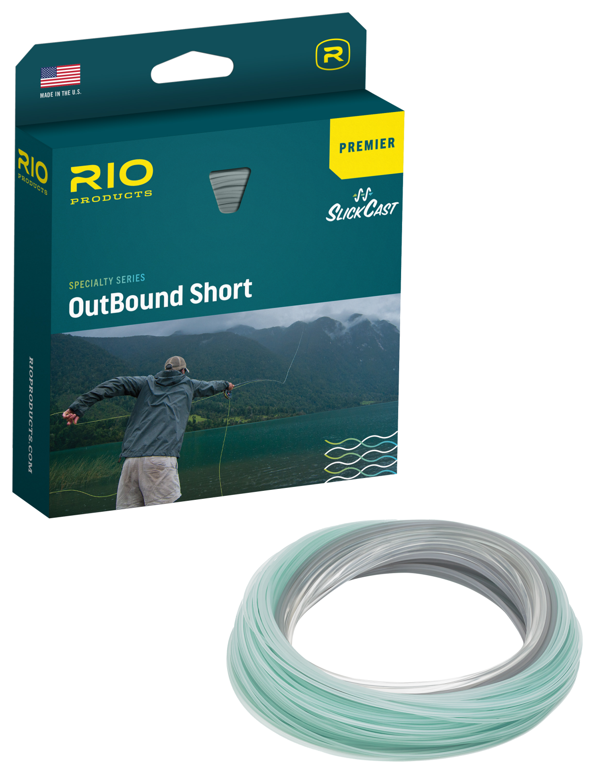 RIO OutBound Short Fly Line - Clear/Gray/Transparent Green - 10