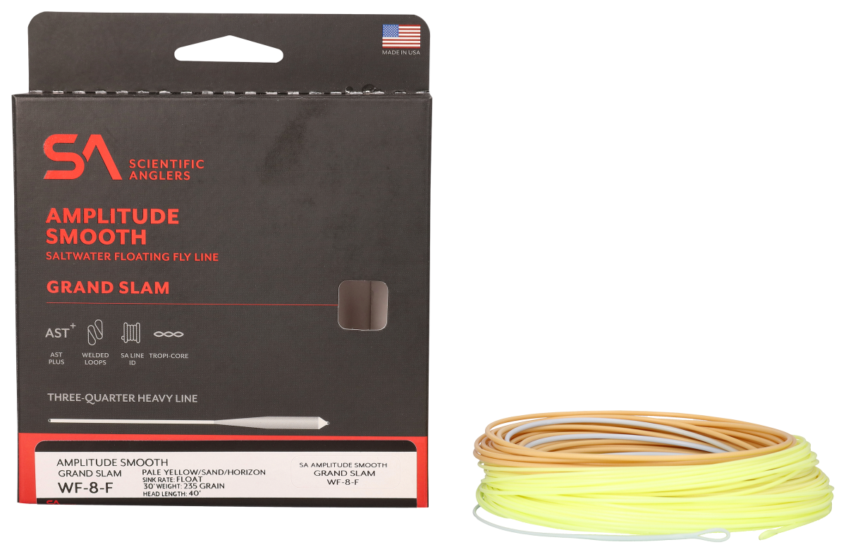 Scientific Anglers Amplitude Smooth Grand Slam Three-Quarter Heavy Fly Line - Pale Yellow/Sand/Horizon - 100' - 12