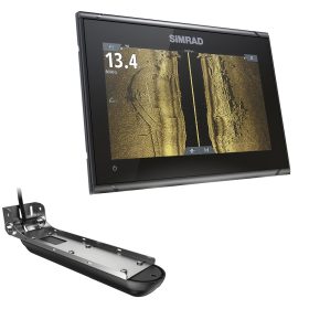 Simrad GO9 XSE Chartplotter/Fishfinder w/ Active Imaging 3-in-1 Transom Mount Transducer & C-MAP Discover Chart