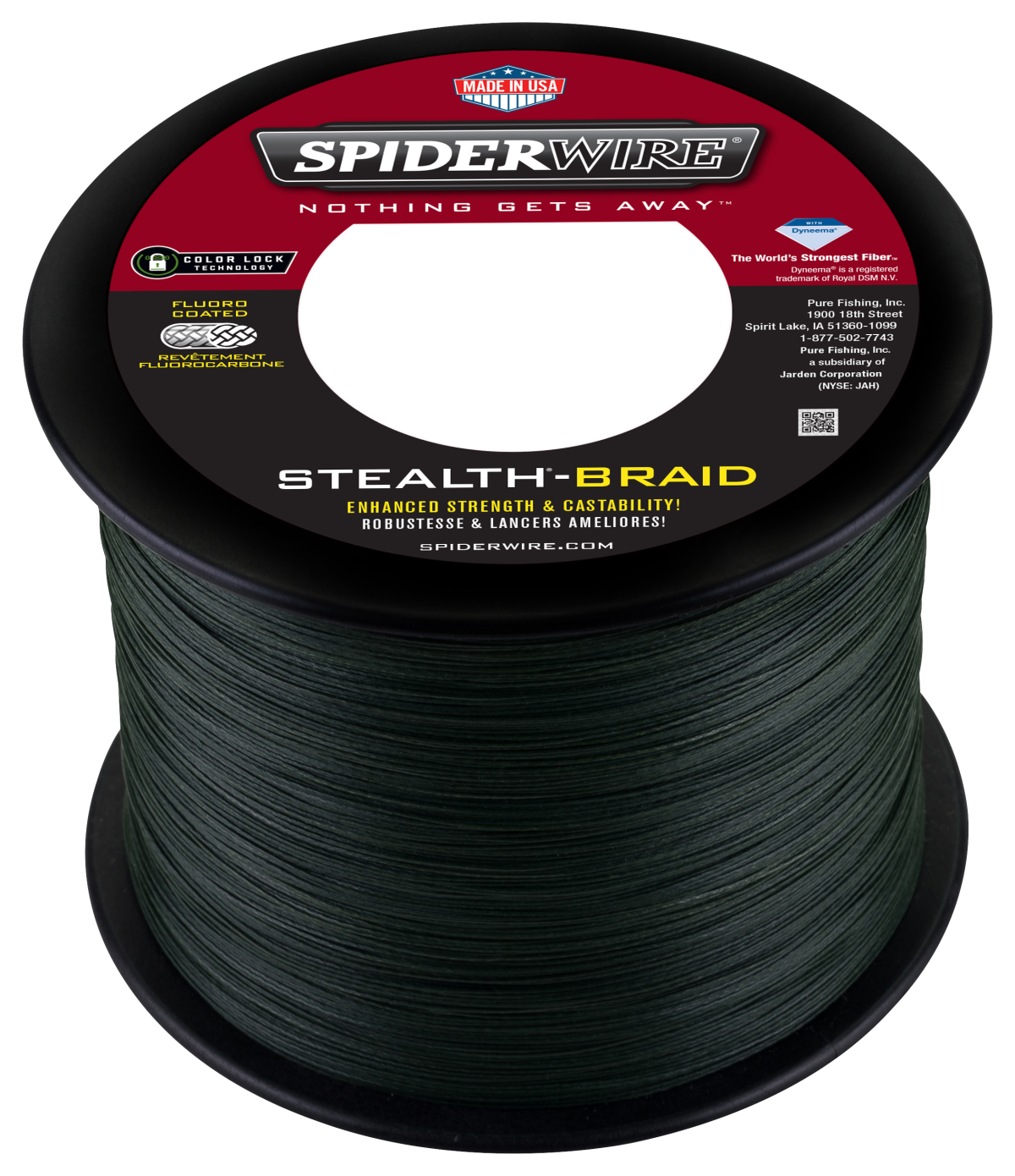Spiderwire Stealth Braid Fishing Line - 1200 Yards - 65 lb. test - Moss Green