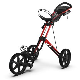 Sun Mountain Speed Cart V1R Push Cart in Black/Fire Red