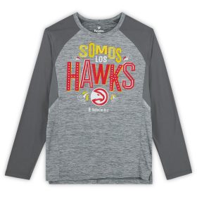 Trae Young Atlanta Hawks Player-Worn Gray Los Hawks Long Sleeve Shirt from the 2022-23 NBA Season