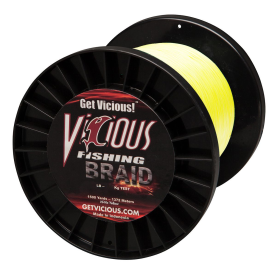 Vicious Fishing Standard Braid Fishing Line - Hi-Vis Yellow - 1500 Yards - 100 lb.