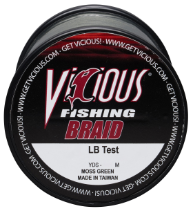 Vicious Fishing Standard Braid Fishing Line - Moss Green - 1500 Yards - 100 lb.