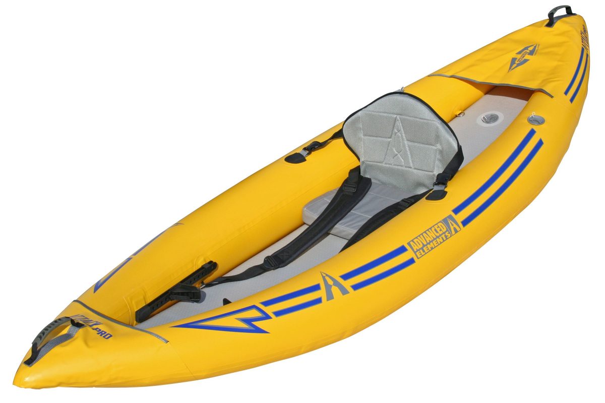 Advanced Elements Attack PRO Whitewater Inflatable Kayak in Yellow with Pump