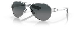 Costa Del Mar Loreto 580G Glass Polarized Sunglasses for Ladies - Palladium/Gray Gradient - Medium