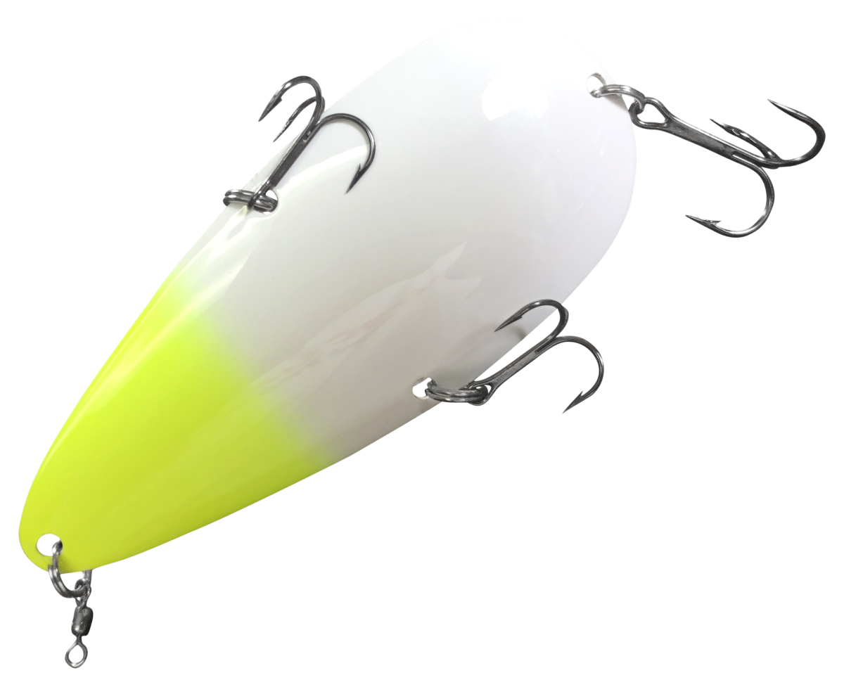 Dixie Jet Talon Spoon - White/Chartreuse/Silver