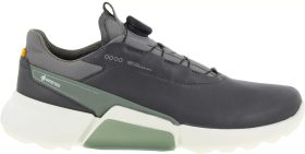 Ecco Men's Biom H4 Boa Golf Shoes 2023 in Magnet/Frosty Green, Size 41 (US 7-7.5)