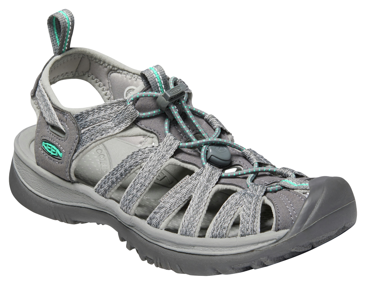 KEEN Whisper Sandals for Ladies - Grey/Peacock Green - 7.5M