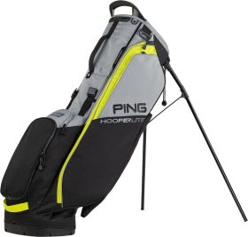 PING Hoofer Lite Stand Bag 2023 in Black/Iron/Neon Yellow