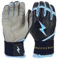 Bruce+Bolt Premium Pro Phillips Series Youth Long Cuff Batting Gloves in Blue Size Large