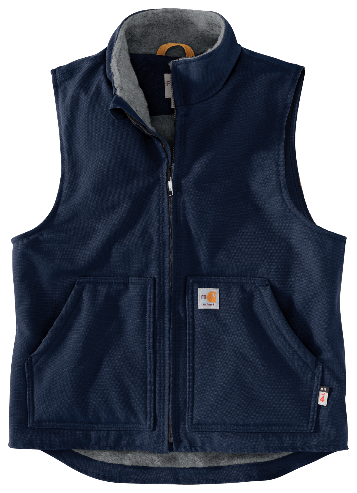 Carhartt Flame-Resistant Sherpa Lined Duck Vest for Men - Dark Navy - XLT