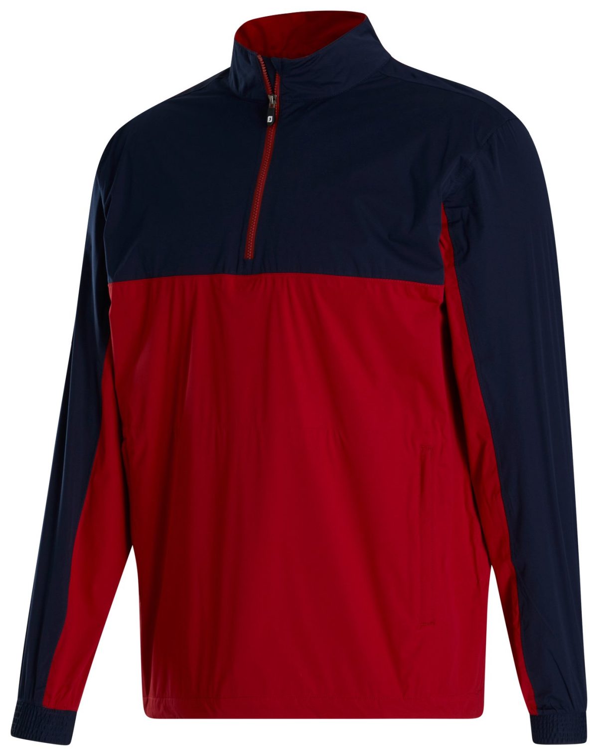 FootJoy Men's Hydroknit Golf Pullover in Navy/Crimson, Size S