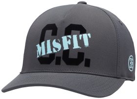 G/FORE C.c. Misfit Stretch Twill Snapback Golf Hat, Nylon/Spandex in Charcoal