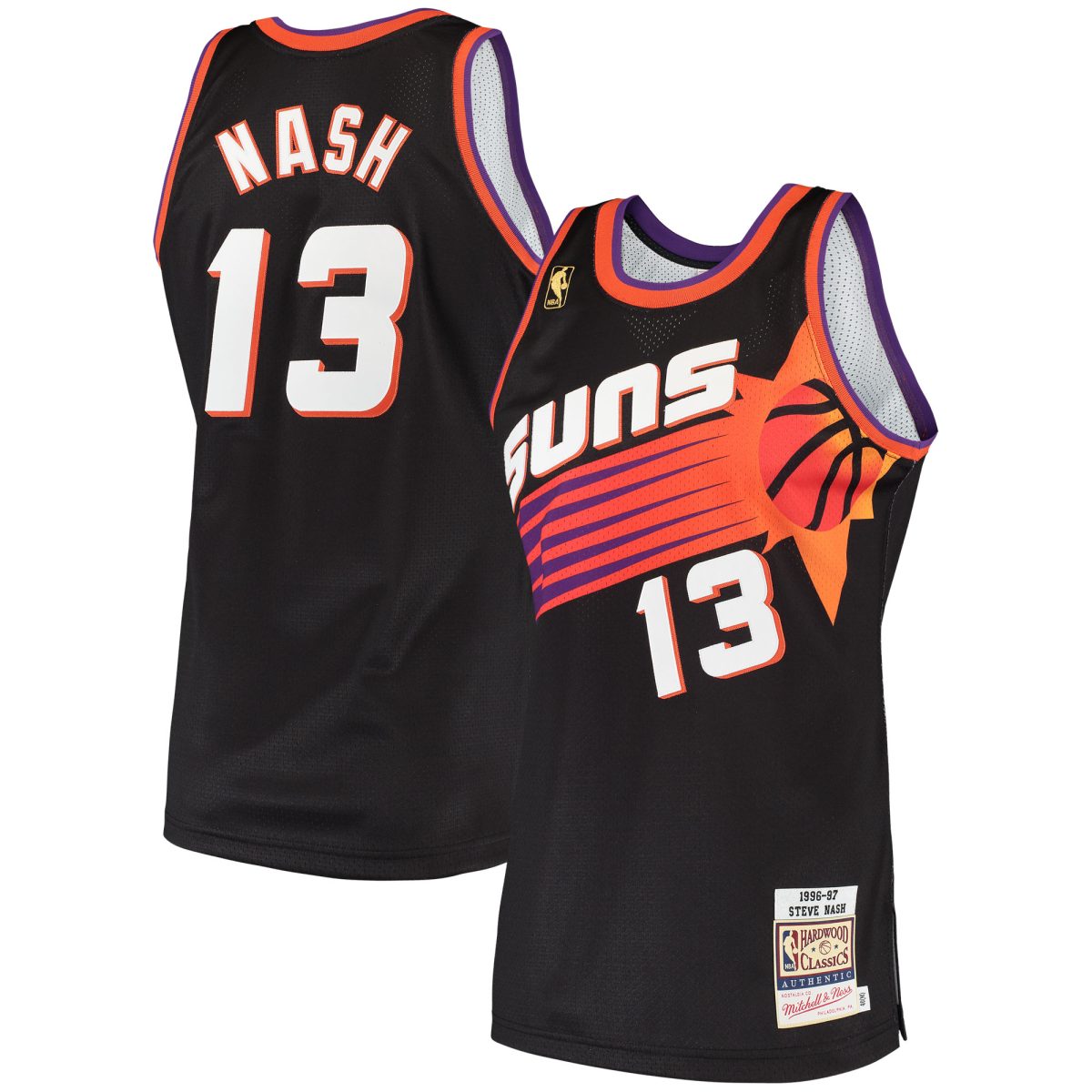 Men's Mitchell & Ness Steve Nash Black Phoenix Suns 1996 Hardwood Classics Authentic Jersey