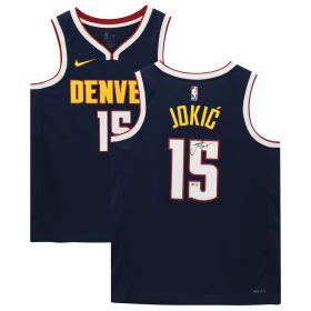 Nikola Jokic Navy Denver Nuggets Autographed Nike 2022-23 Icon Swingman Jersey