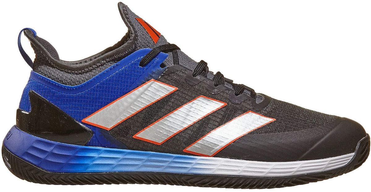 Adidas Men's Adizero Ubersonic 4 Clay Court Tennis Shoes (Gray Six/Silver Metallic/Solar Red)