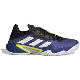 Adidas Men's Barricade M Tennis Shoes (Black Blue Met./Cloud White/Acid Yellow)