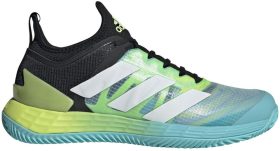 Adidas Women's Adizero Ubersonic 4 Clay Court Tennis Shoes (Core Black/White/Pulse Lime)
