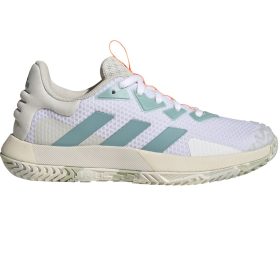 Adidas Women's Solematch Control Tennis Shoes (White/Mint Ton/Orbit Grey)