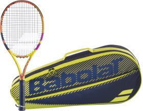 Babolat Boost Aero Rafa + Yellow Club Bag Tennis Bundle