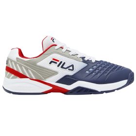 Fila Men's Axilus 2 Energized Tennis Shoes (White/Navy/Red)