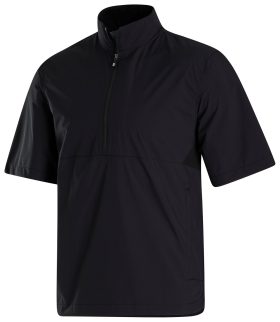 FootJoy Men's Hydrolite X Short Sleeve Golf Rain Shirt in Black, Size S
