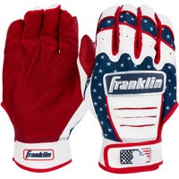 Franklin CFX 4th of July Men's Batting Gloves - '23 Model in Red/White Blue Size Small